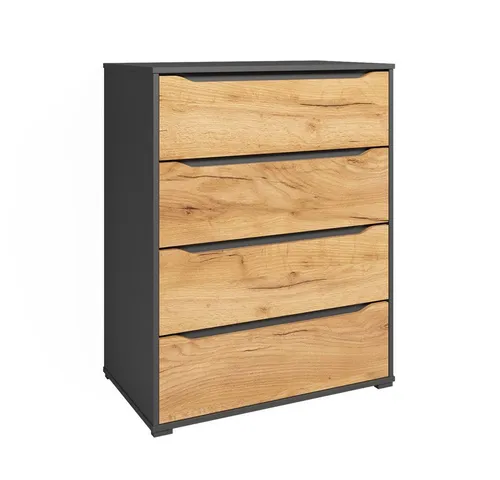 Vicco Kommode Ruben 80 x 102 cm Anthrazit Eiche Highboard - Kommode mit modernem Design und viel Stauraum, ideal für Wohn- und Schlafzimmer. Hergestellt aus hochwertigen Materialien für Langlebigkeit.