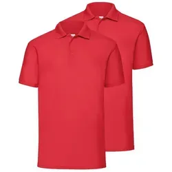 Fruit of the Loom Poloshirt 65/35 Polo rot XXL