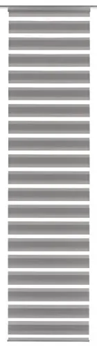 Gardinia Flächenvorhang Day + Night, 60x245 cm - Blickdicht und flexibel - Gardinen: Flächenvorhang in Doppelrollo Optik, individuell regulierbar für perfekten Lichteinfall. Kürzbar und mit hochwertigem Alu-Profil, ideal für jede Raumgestaltung.
