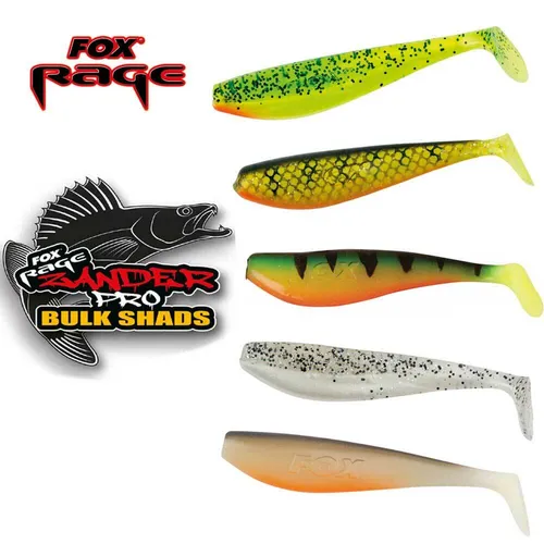 Fox Rage Zander Pro Shad 10,0cm Mixed Colour Set 1 Dark Water 5 Farben Top Set