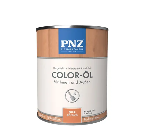 PNZ Holzöl Color-Öl – Farbiges Holzschutzmittel für Innen und Außen - Lösemittelfreies Color-Öl, ideal für die Pflege von Holzoberflächen. Ergiebig und schützend, für alle Holzarten geeignet. Perfekt für Möbel, Zäune und mehr.