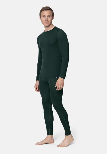 BASELAYER SET AUS MERINOWOLLE FÜR HERREN - Dunkelgrün - 2XL - Funktionsunterwäsche aus atmungsaktivem Merino-Blend für optimalen Komfort bei Outdoor-Aktivitäten und gemütlichen Stunden zuhause. Antibakteriell und geruchsneutral für Frische den ganzen Tag.