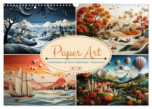 Cathrin Illgen | Paper Art Wandkalender 2026 DIN A3 quer von CALVENDO