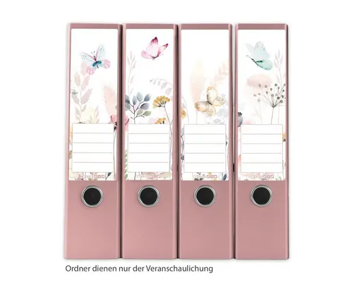 itenga Etiketten itenga 12er Set Ordneretiketten als Panorama Motiv Schmetterling - bre