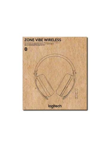 Logitech Zone Vibe Wireless Headset - Kabelloses Bluetooth-Headset mit ohrumschließendem Design, ideal für UC-Anwendungen und ausgestattet mit USB-C Adapter für maximale Flexibilität.