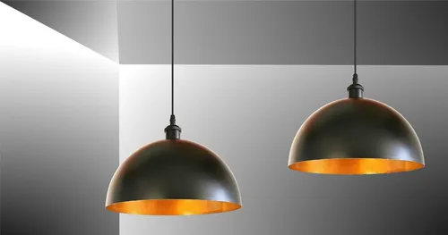 TRANGO LED Pendelleuchte 2er Set - Retro Hängelampe Schwarz-Gold - Die TRANGO LED Pendelleuchte vereint modernes Design mit Retro-Charme. Ideal für Esszimmer oder Wohnzimmer, sorgt sie für eine stilvolle Beleuchtung und setzt Ihre Einrichtung perfekt in Szene.