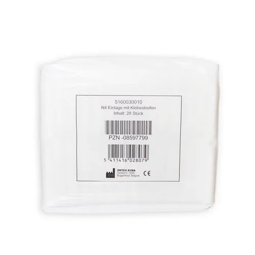 N4 Einlagen mit Klebestreifen, 28 Stück