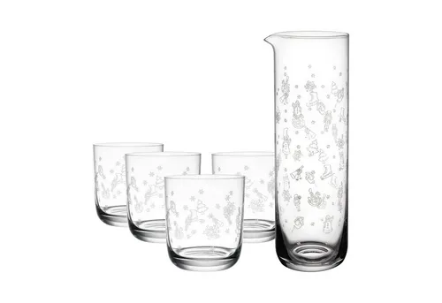 Villeroy & Boch Toy's Delight Trinkgläserset mit Karaffe – 5-teilig - Elegantes 5-teiliges Trinkgläserset mit Karaffe aus hochwertigem Kristallglas. Ideal für festliche Anlässe und stimmige Tischdekoration. Spülmaschinenfest und langlebig.