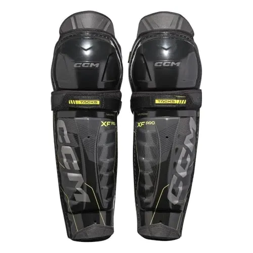 CCM Eishockey Schienbeinschoner TACKS XF PRO Junior 12 Zoll - Optimaler Schutz für junge Eishockeyspieler. Mit 12 Zoll Größe für perfekten Sitz und Bewegungsfreiheit. Ideal für den Einsatz auf dem Eis.