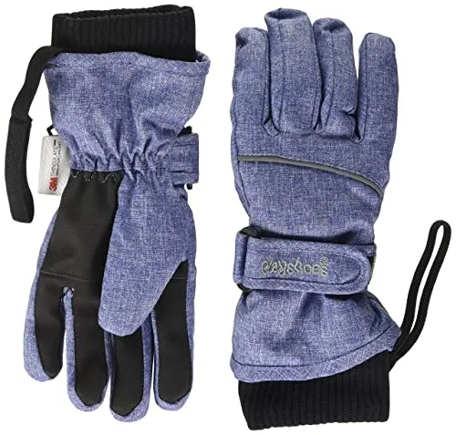 Finger-Handschuh für Mädchen - Wasserdichte Ski-Handschuhe mit 3M Thinsulate Technik für warme Hände, verstellbarem Klettverschluss und rutschhemmendem Innenhandbesatz für besten Grip.