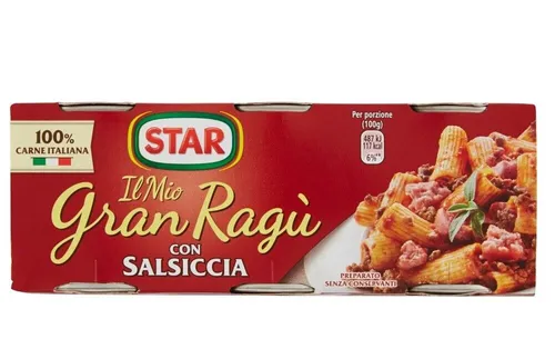 Gran Ragù Star Salsiccia tomatensauce sauce mit Würst Tomatensuppe 3x100g