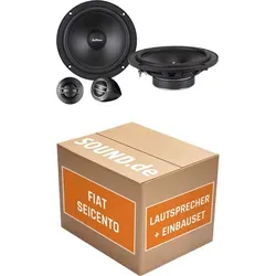 Axton ATC165S Lautsprecher Einbauset für Fiat Seicento Typ 187 - Komplettes Lautsprecher Set für Fiat Seicento (1998-2009) mit 90 Watt RMS. Einfache Montage durch Adapterringe und hochwertiger Klang mit kompaktem Design für enge Einbausituationen.