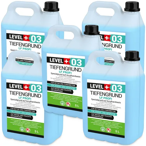 Tiefengrund 25L LF Grundierung - Schnell Trocknend - Grundierung für Innen und Außen, gebrauchsfertig und ideal für Boden, Beton und Gipsputz. Schnelle Trocknung für effizientes Arbeiten!