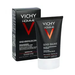 Vichy Homme Sensi-Balsam Ca - 75 ml Beruhigendes Gesichtspflege-Balsam für empfindliche Haut, stärkt die Schutzbarriere und sorgt für sofortige Hautberuhigung nach der Rasur
