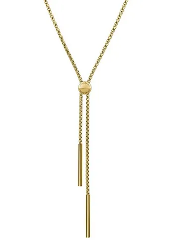 LIEBESKIND BERLIN Ankerkette Edelstahl 85 cm - Elegante Y-Kette aus vergoldetem Edelstahl mit Silikonverschluss, 85 cm lang. Perfekt kombinierbar und ideal als Geschenk für jeden Anlass.