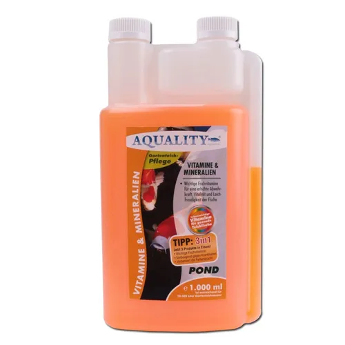 AQUALITY Vitamine & Mineralien POND Fischvitamine für den Gartenteich 1000 ml