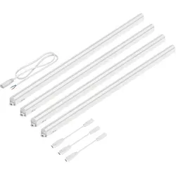 ledscom.de LED Unterbau-Leuchten Rigel, je 87,3cm (warmweiß, 39,268W, je 1002lm, 130°) 4er Set