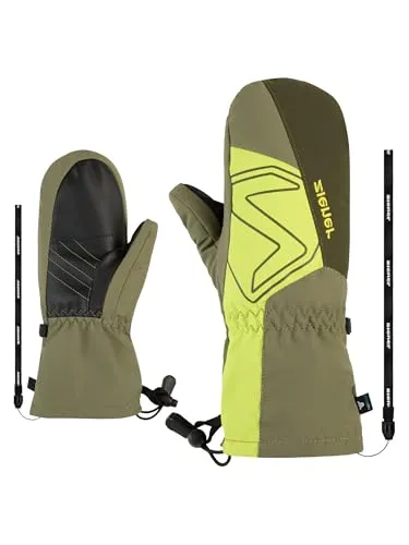 Ziener Kinder LAVALINO-Z Ski-Fäustling/Wintersport | wasserdicht, Wolle, extra warm, Moss Green, 5