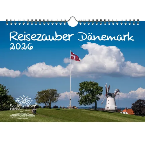 Reisezauber Dänemark DIN A4 Kalender für 2026 Kopenhagen Stadt Reise Land Urlaub