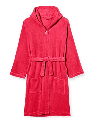 Playshoes Unisex Kinder Fleece-Bademantel, rosa, 134/140 in pink von PLAYSHOES