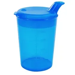 Medi-Inn Schnabelbecher Schnabeltasse Trinkbecher 250 ml blau / Öffnung: 12x10 mm