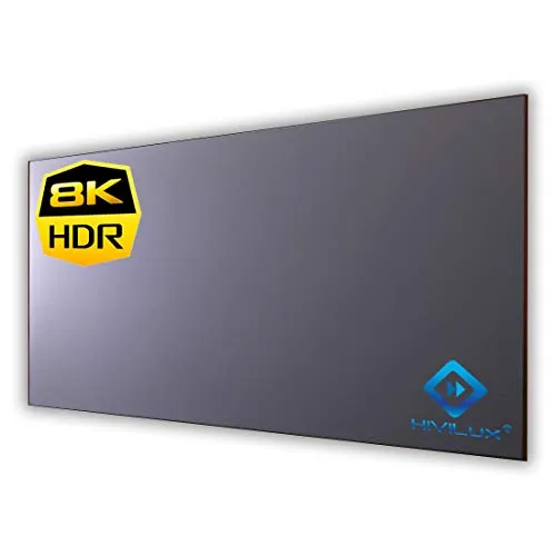 HiViLux® Ultra Thin Zero ALR RahmenLeinwand Rahmenlos Hochkontrast Grau Tuch: HiViGrey Cinema 5D/HDR Gain 1,35/Randlos/Not for UST (16:9 120Zoll Bild:265x149cm)