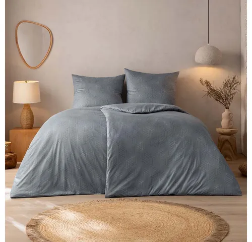 Estella Bettwäsche Pippa, Mako-Interlock-Jersey, 2 teilig grau - Bettwäsche aus hochwertigem Mako-Interlock-Jersey, OEKO-TEX® zertifiziert, pflegeleicht und mit Reißverschluss für einfachen Bezugwechsel. Ideal für ein stilvolles Schlafzimmer.