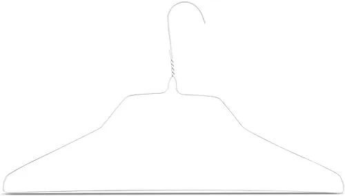 RSR Hangers Drahtbügel XXL Kleiderbügel aus Metall 100 Stück Weiß Metallkleiderbügel Set Drahtkleiderbügel Metall Draht Hosenbügel Verzinkt Platzsparend Hochwertige Pulverbeschichtung 50 cm