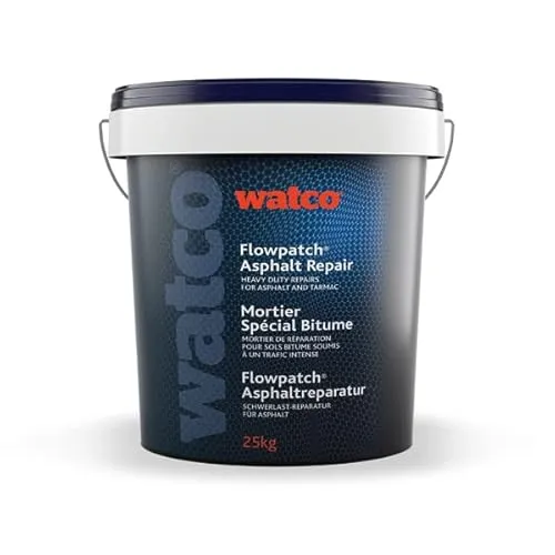 Watco Flowpatch Asphalt-Reparatur 25kg gießbar Kaltasphalt in schwarz von Watco