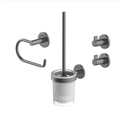 Lenz Badaccessoire-Set HYGGE, 4-teilig in Grau