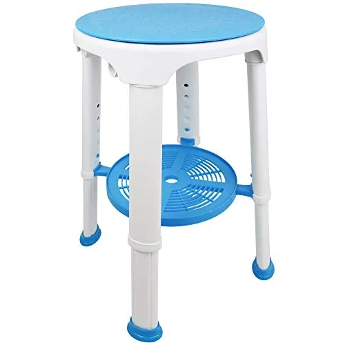 Trendmobil Sono Duschhocker mit Drehscheibe und Ablage - Dusch- & Badebretter, ideal für mehr Sicherheit und Komfort beim Duschen, mit praktischer Drehscheibe und Ablage für persönliche Pflegeprodukte.