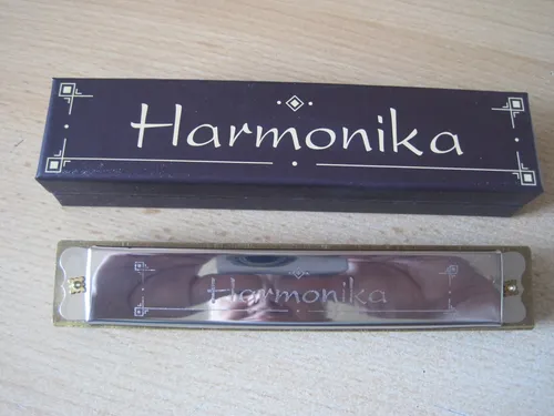 Mundharmonika Metall 20 Töne *NEU* ca. 15,5cm