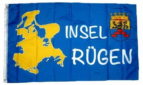 Flagge / Fahne Insel Rügen Karte Hissflagge 90 x 150 cm