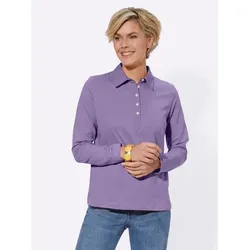 Witt Langarm-Poloshirt in Lila, Größe 42