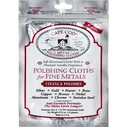 Cape Cod Poliertücher für feine Metalle – 2 Tücher im Beutel