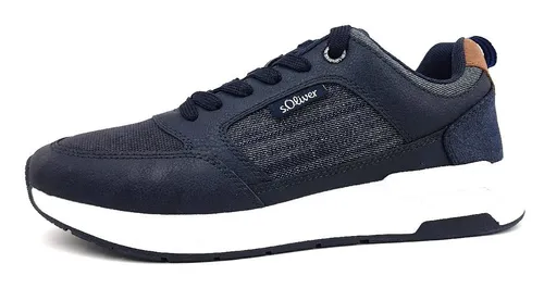 s.Oliver Sneaker Schnürschuh Blau 41 EU - Stylischer Sneaker in Blau für Komfort und Alltagstauglichkeit. Größe 41 EU, optimaler Halt durch Schnürverschluss und griffige Gummisohle.
