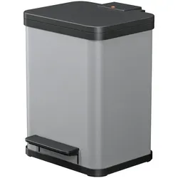 Hailo Öko uno Plus M Tret-Mülleimer, 17 ltr - Haushaltszubehör mit gedämpftem Deckel für leises Schließen und Inneneimer aus 100% recyceltem Kunststoff – ideal für umweltbewusste Haushalte.