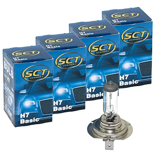 Glühbirne H7 Basic 12V 55W PX26d Halogen SCT Lampe Birne Glühlampe 4 Stück