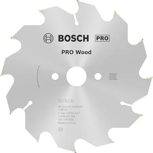 Bosch 1x PRO Wood Kreissägeblatt für Akku-Handkreissägen (für Weichholz, Hartholz, Ø mm, Professional Zubehör Handkreissäge)