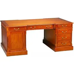 Produktbild Casa Padrino Luxus Schreibtisch Hellbraun / Deckplatte Holz 190 x 105 x H. 79 cm