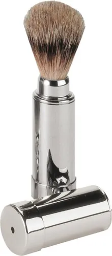 Erbe Solingen Reise-Rasierpinsel aus Dachshaar - Hochwertiger Rasierpinsel aus Dachshaar, verchromt, ideal für unterwegs und sorgt für ein perfektes Rasurerlebnis.