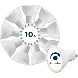 McShine - LED Strahler GU10 Neutralweiß | MS-60dimm | LED-Leuchtmittel 6W, 510lm 4000K, Abstrahlwinkel 120° PAR16 LED Lampe ersetzt 50W Halogen L...