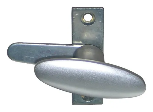 Fensterkrücken 2000/13/3 m.Untersatz LM poliert - Fenstersicherung mit ovalem Griff (65 mm), bietet zuverlässigen Halt und Sicherheit für Fenster. Ideal für den Einsatz in Wohnräumen.