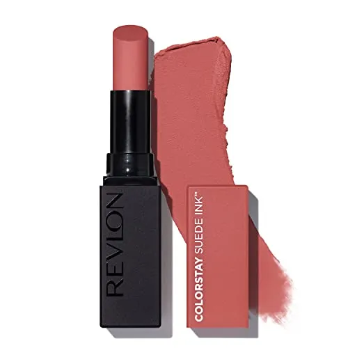 Revlon, ColorStay Suede Ink™, Lipstick, mattes Finish, Lebendige Farbe, Pflegende & Vegane Formel, Mit Vitamin E, N°005 Hot Girl, 2,55 g