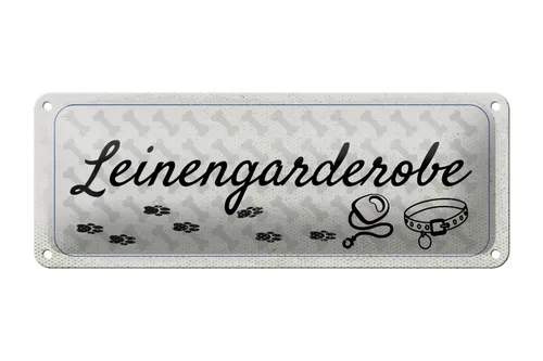 Blechschild Spruch 27x10 cm Leinengarderobe Schild