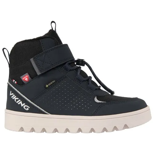 Viking Fleek Warm GTX 1V SL - Kinder Winterstiefel schwarz/anthrazit - Wanderschuhe für Kinder mit wasserdichter GORE-TEX-Membran und Primaloft-Isolierung für warme Füße. Ideal für den urbanen Alltag, sicher dank reflektierender Details.