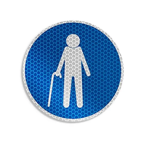 Kleiner Verkehrszeichen-Aufkleber - Mini-Verkehrszeichen - Durchmesser 10 cm - reflektierend - diverse Symbol-Aufkleber zur Kennzeichnung außen und innen (Ältere)