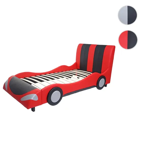 Bett HWC-E14 in rot von Mendler