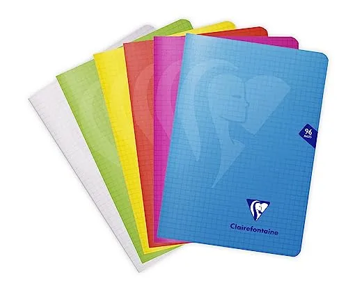 Clairefontaine 303682C Heft Mimesys DIN A5, 14,8 x 21cm, 48 Blatt, kariert, 1 Stück, farbig sortiert