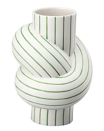Rosenthal Dekovase Node Stripes Apple Vase 11,7 cm - Dekovase aus hochwertigem Porzellan, ideal für frische Blumen und stilvolle Akzente in Ihrem Zuhause.